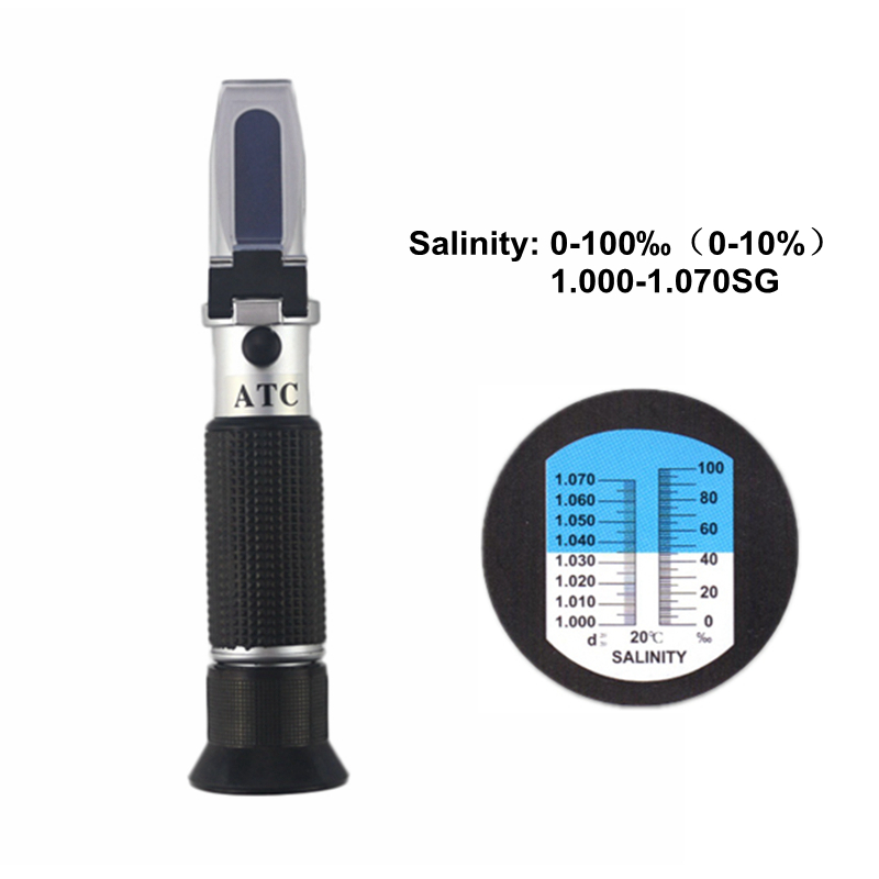 Marine Aquarium Refractometer - Salinity Refractometer 0-10% 1.000-1.070SG Optical Salometer