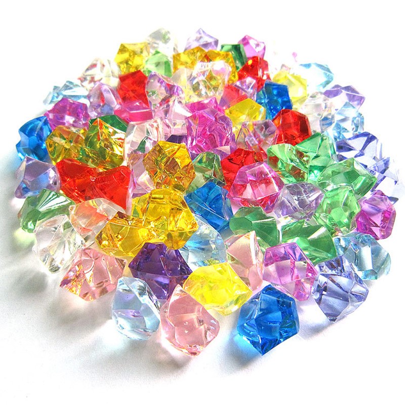 Marine Aquarium Cube - 100Pcs Acrylic Stones Crystal Ice Cubes