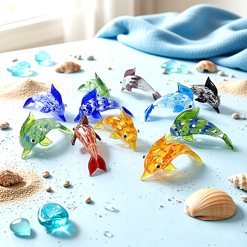 Handmade Mini Glass Dolphin Fi - Marine Aquarium Europe review and price