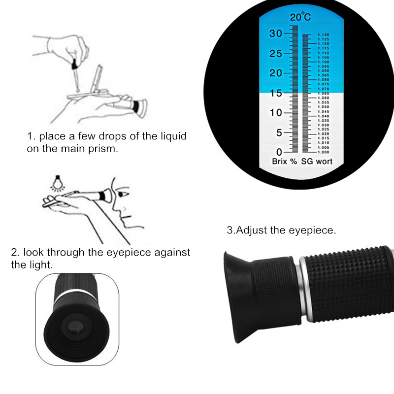 Handheld Beer Brix Refractomet - Marine Aquarium Refractometer review and price